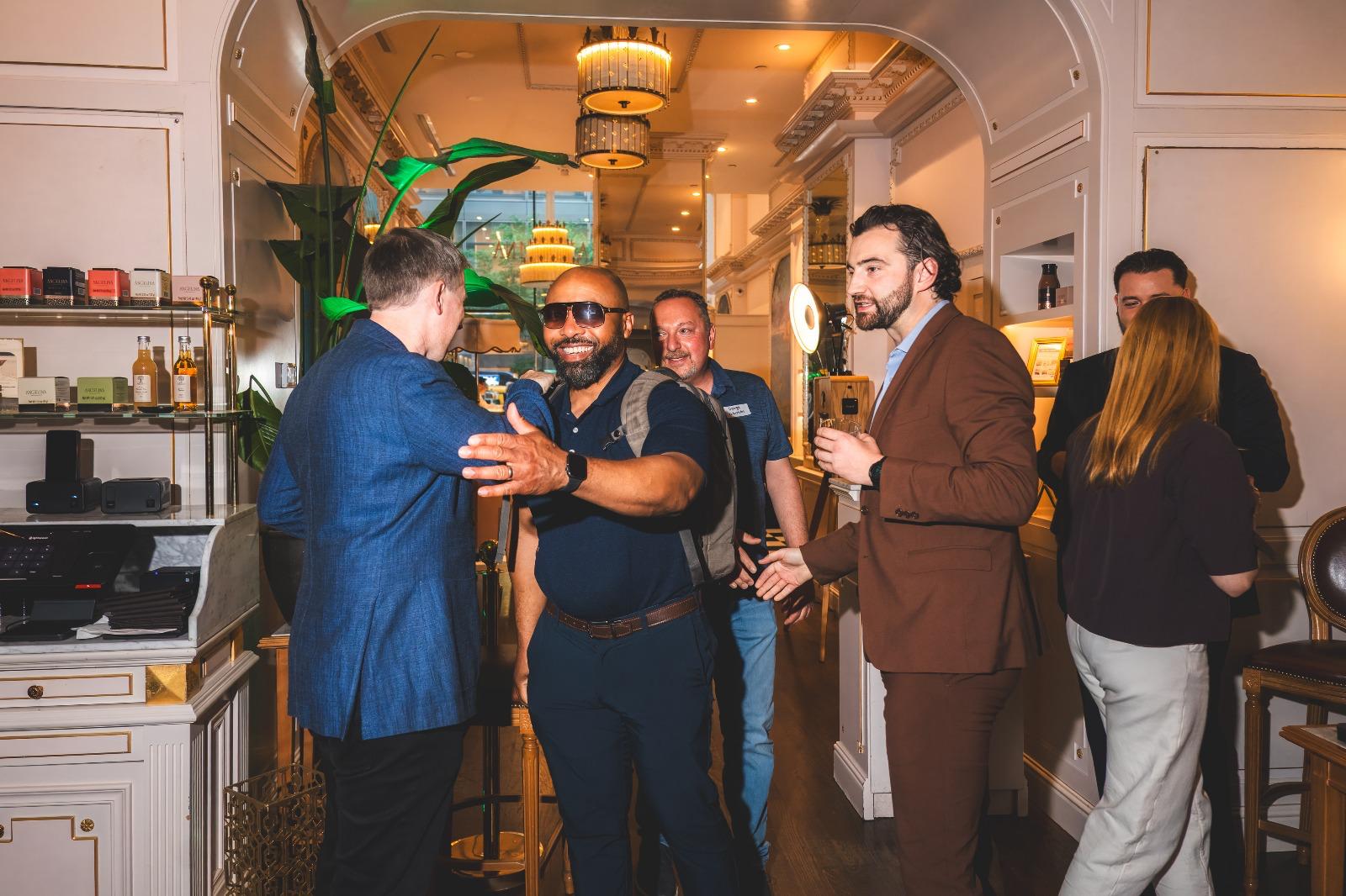 Private party with friends enjoying wine and intimate gathering